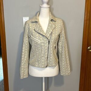 Anthropologie Dolan‎ crochet zip jacket BIN L